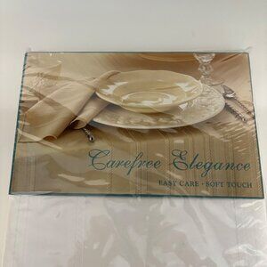 Bardwil Linens Carefree Elegance 60x84 Rectangular Tablecloth White Easy Care